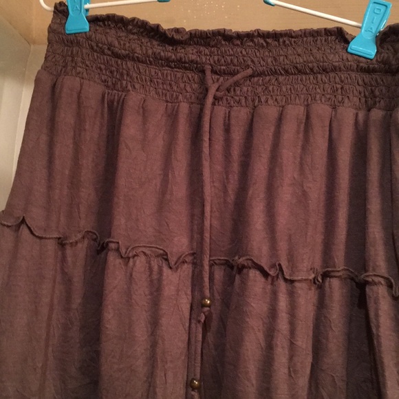 NWT Christopher & banks long brown skirt raffle S - Picture 4 of 6